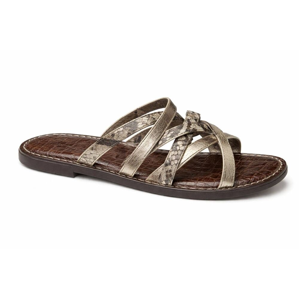 SAM EDELMAN Giana "Snakeskin" Slide Sandal Size 9.5M